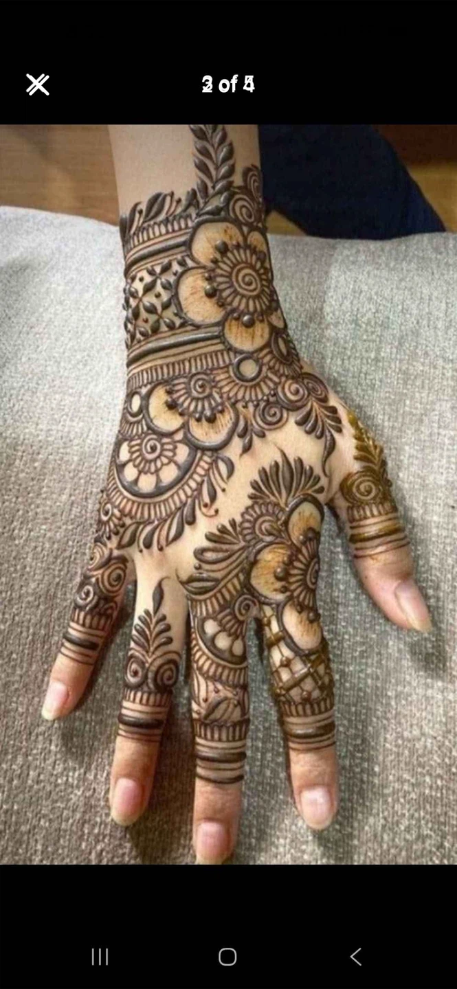Intricate Henna Hand Design