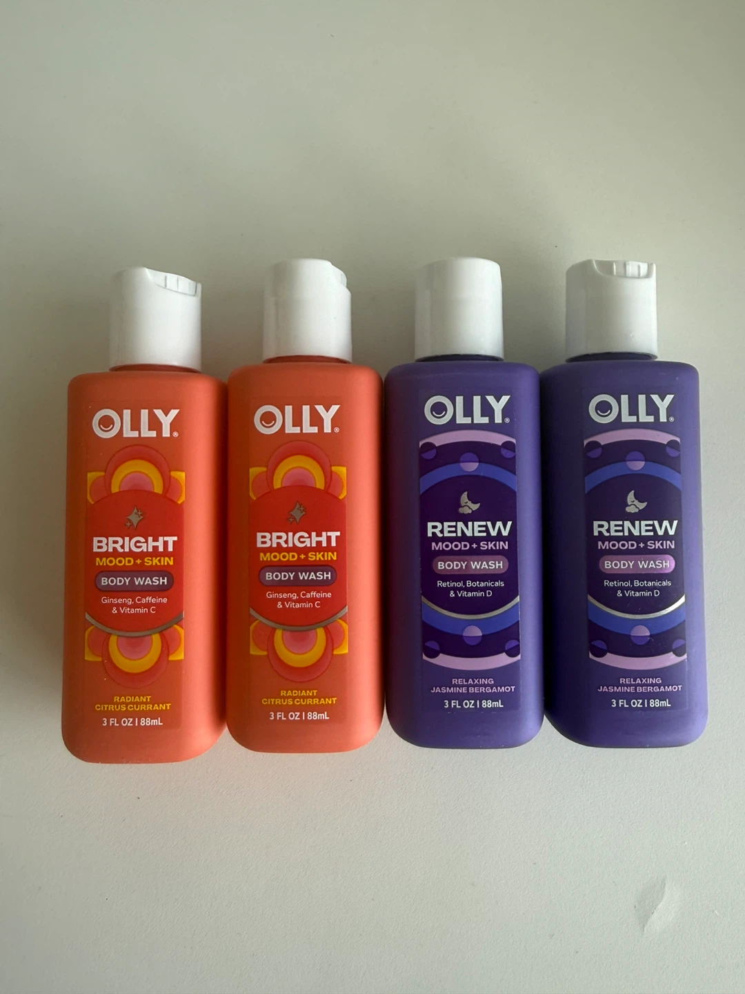OLLY Body Wash Bundle - 4 x 3oz Bottles
