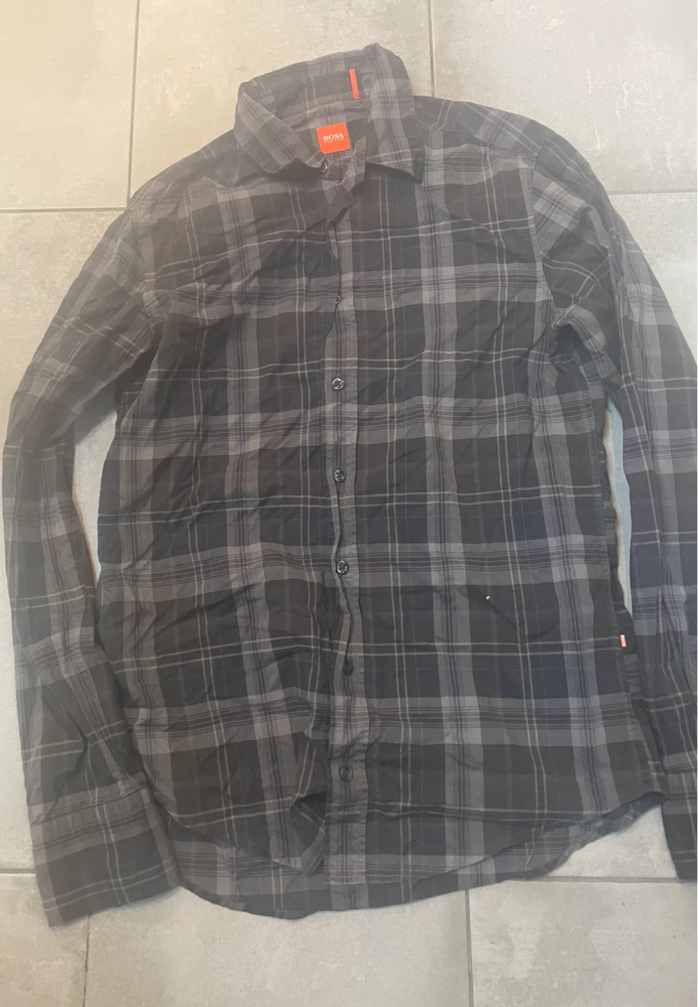 BOSS Hugo Boss Plaid Long Sleeve Shirt - Size Medium