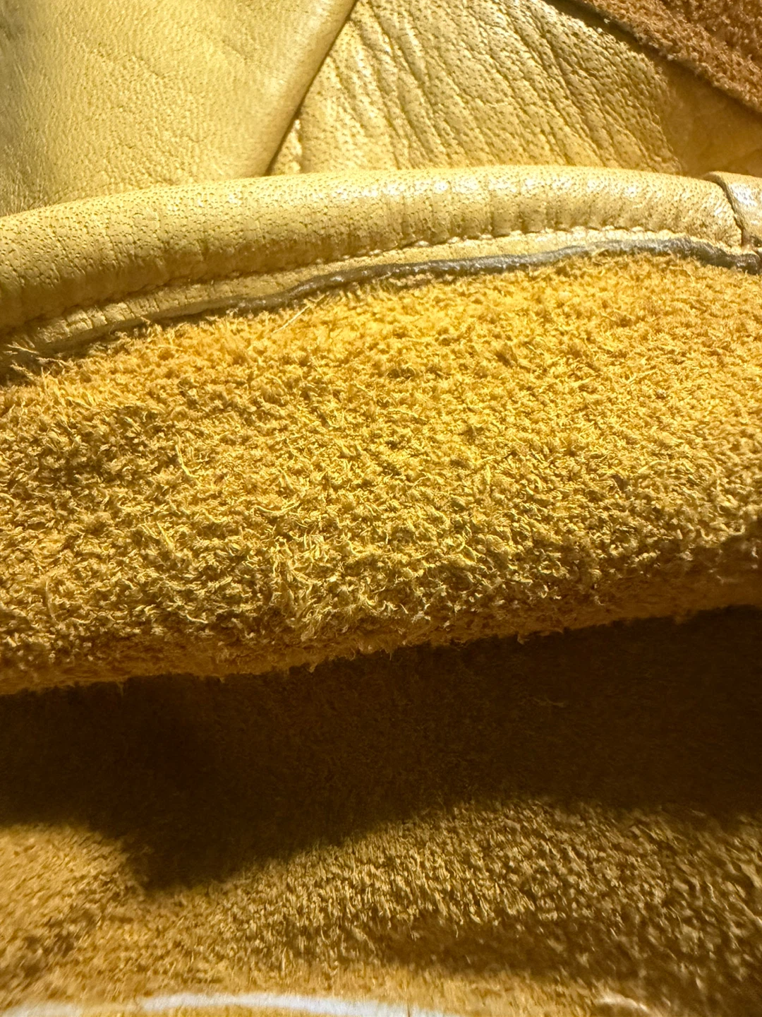 Yellow Leather Work Gloves - XL - photo 3