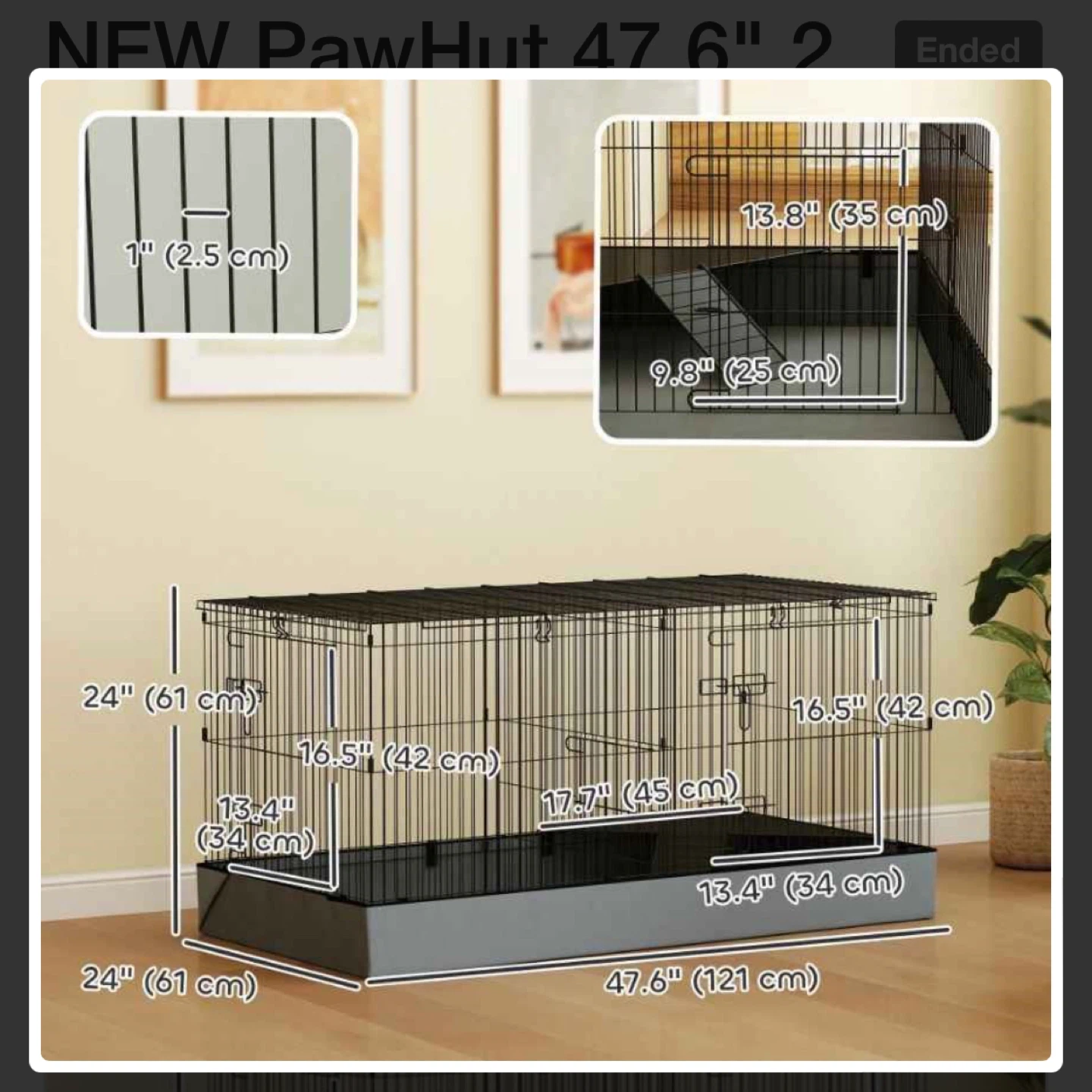 Small animal Cage and playpen with Tray - photo 4
