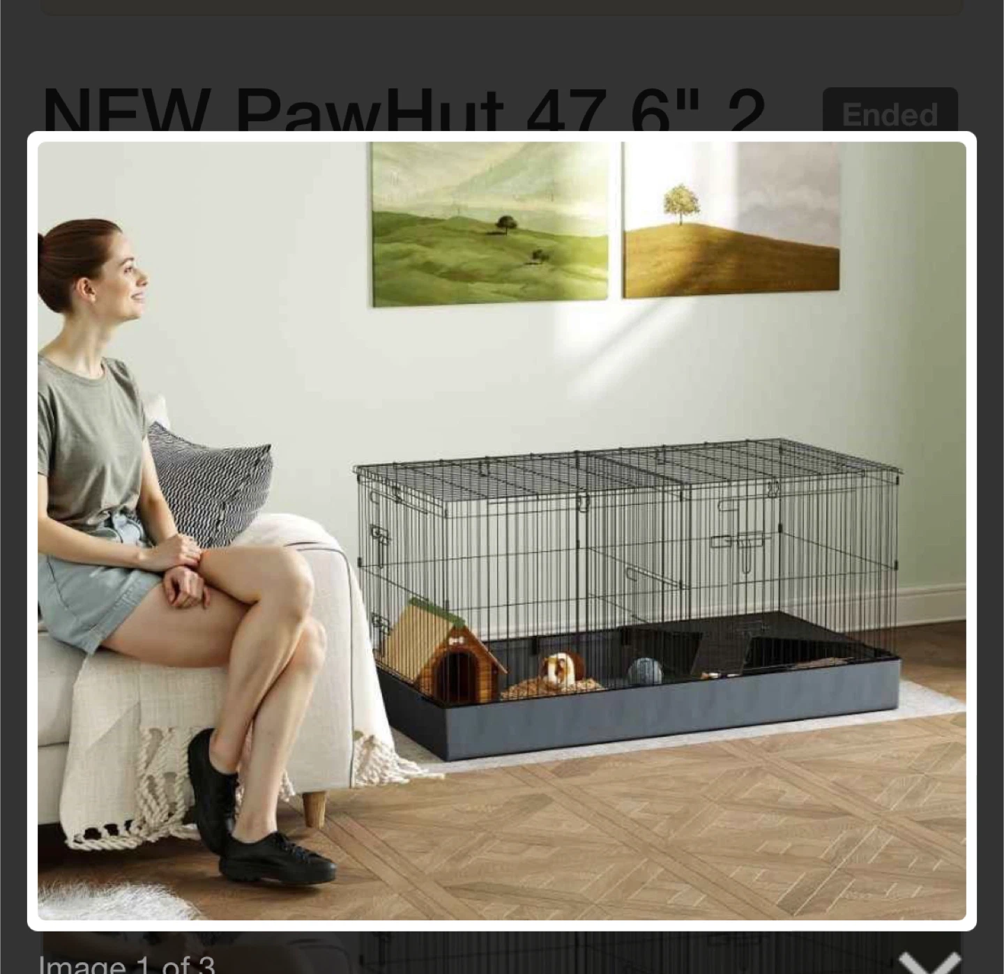 Small animal Cage and playpen with Tray - photo 3