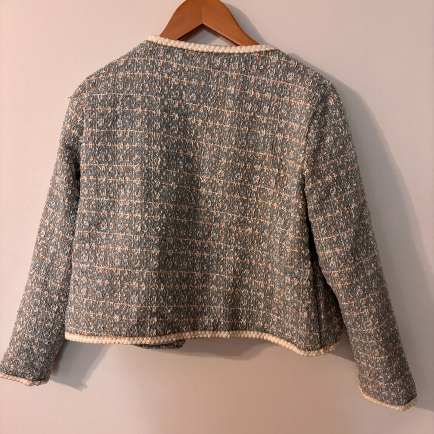 Blue Tweed Jacket and Skirt Set Small GUC - photo 4