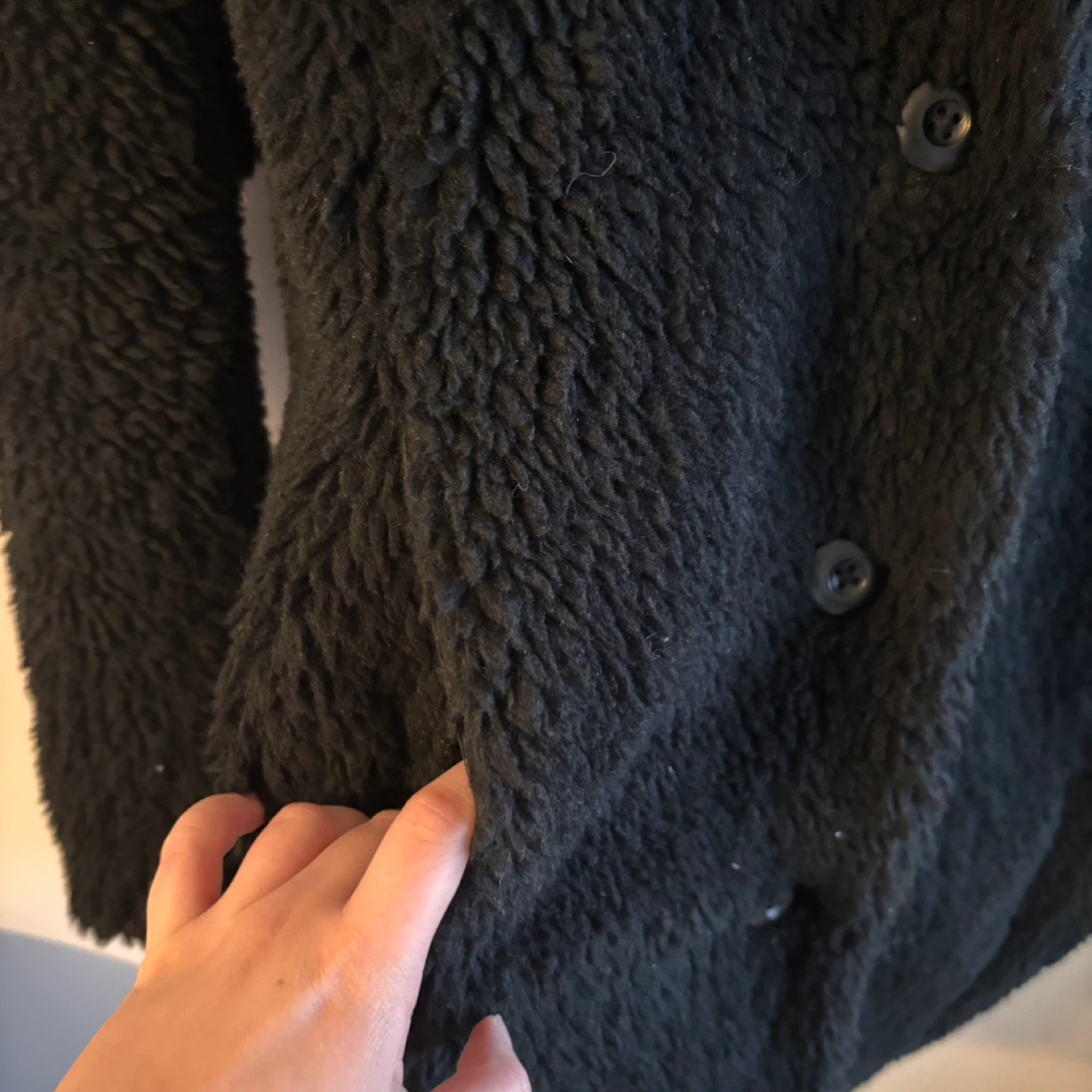 American Eagle Black Teddy Coat - Size S - photo 5