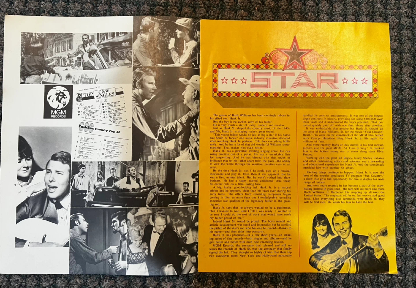 Super Rare 1960’s Hank Williams Jr Artist Booklet - photo 2