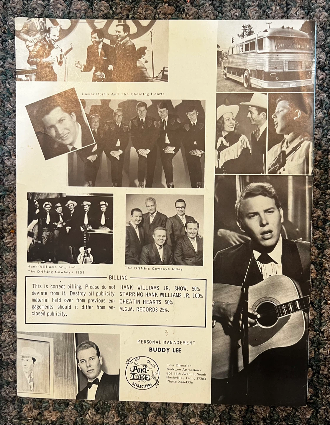Super Rare 1960’s Hank Williams Jr Artist Booklet - photo 4