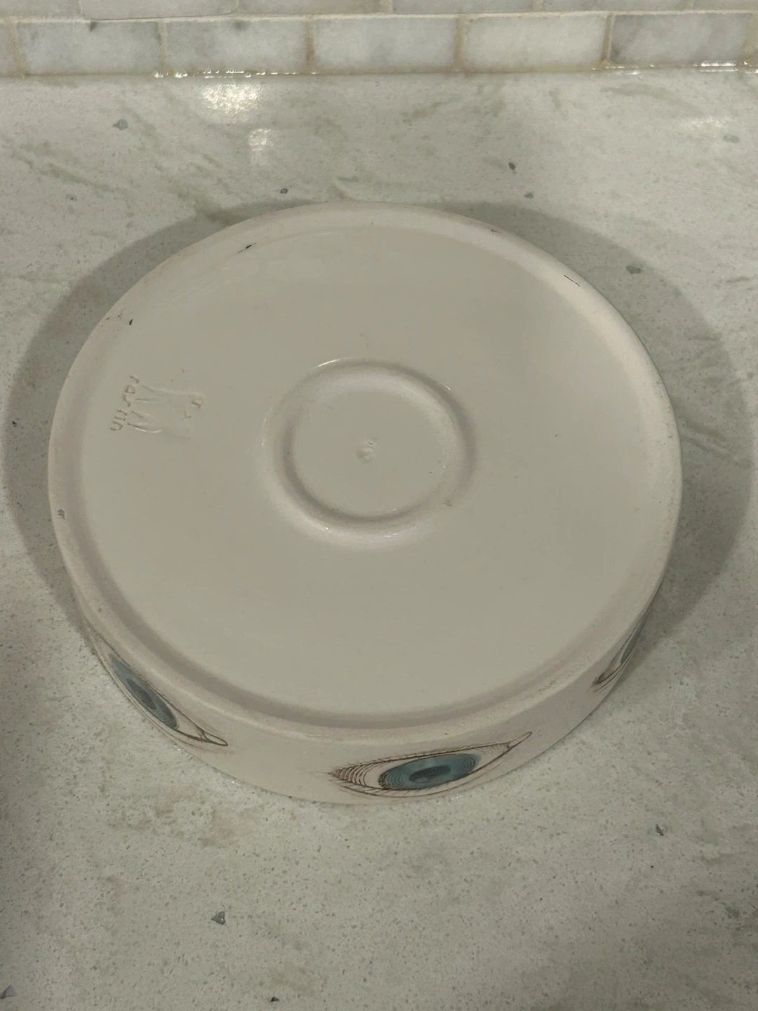 Decorative Ceramic Jar and Dish with Eye Motif - photo 5