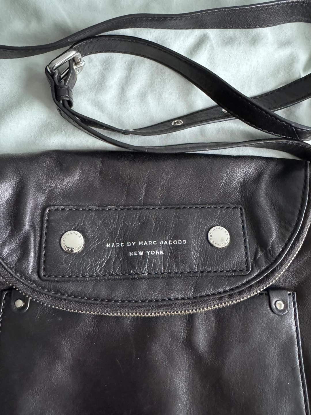 Black Leather Shoulder Bag by Marc by Marc Jacobs