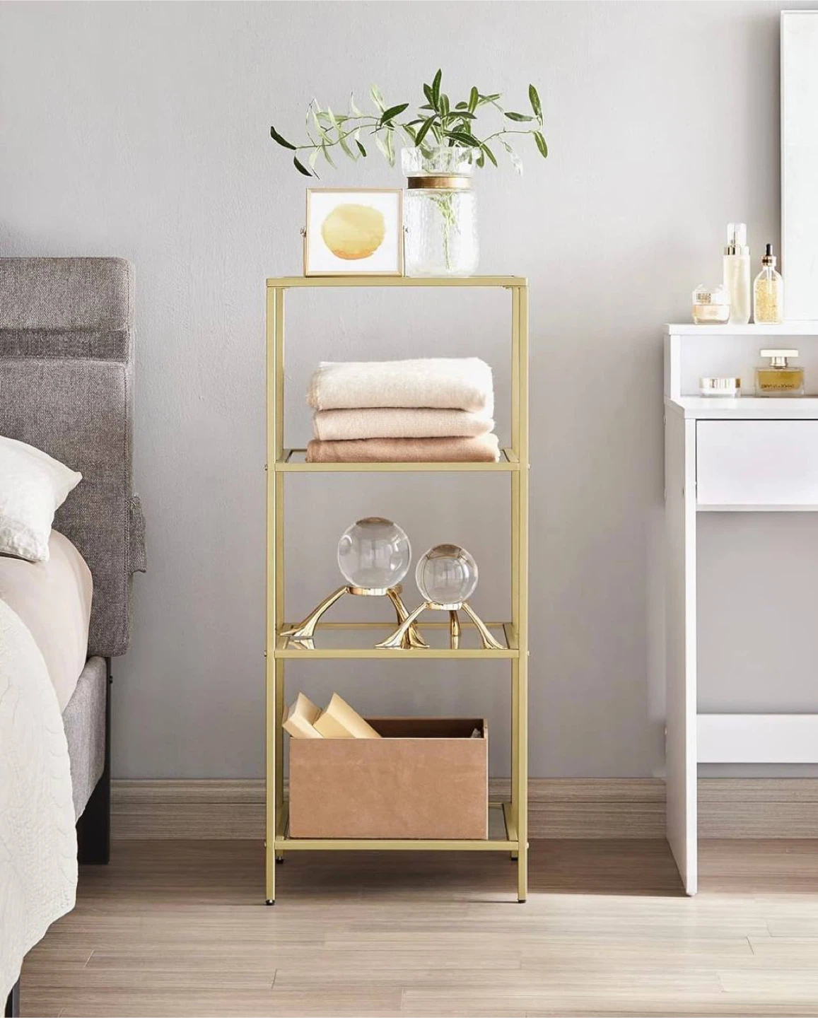4-Tier Glass Shelf LGT28GS – Elegant Storage Shelf