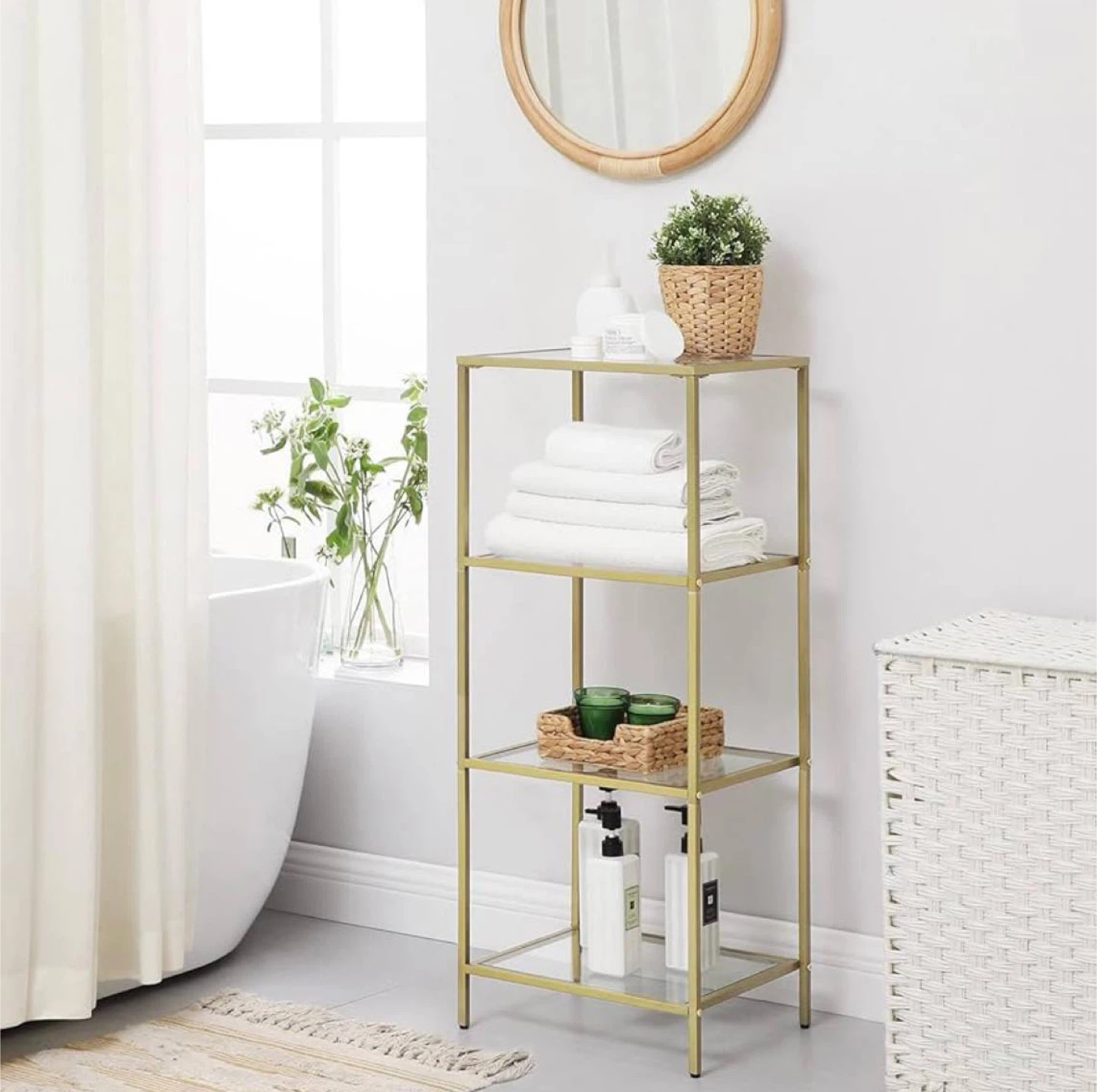 4-Tier Glass Shelf LGT28GS – Elegant Storage Shelf - photo 3