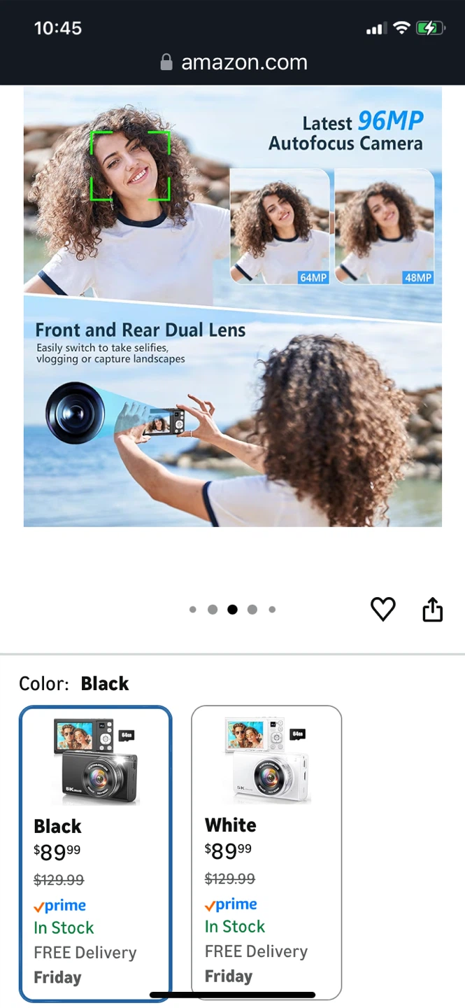 Big Sale-5K 96MP 64GB card /6X Optical Zoom/Dual Lens - photo 3