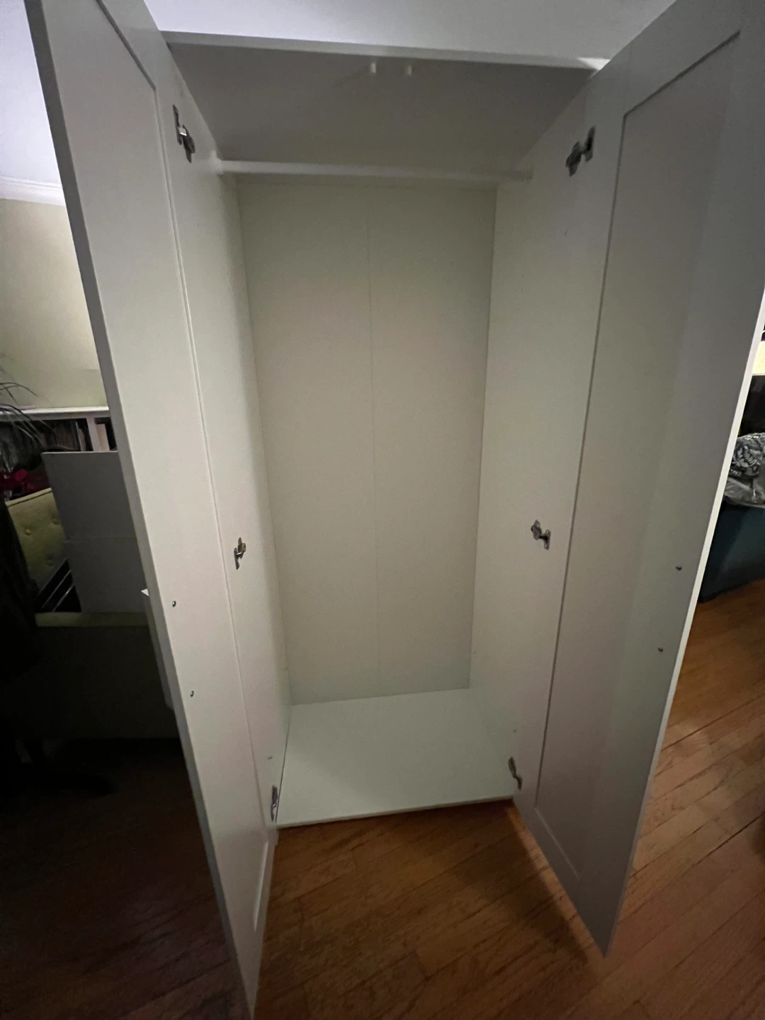 IKEA Brimnes wardrobe, white with three doors, one mirrored - photo 2
