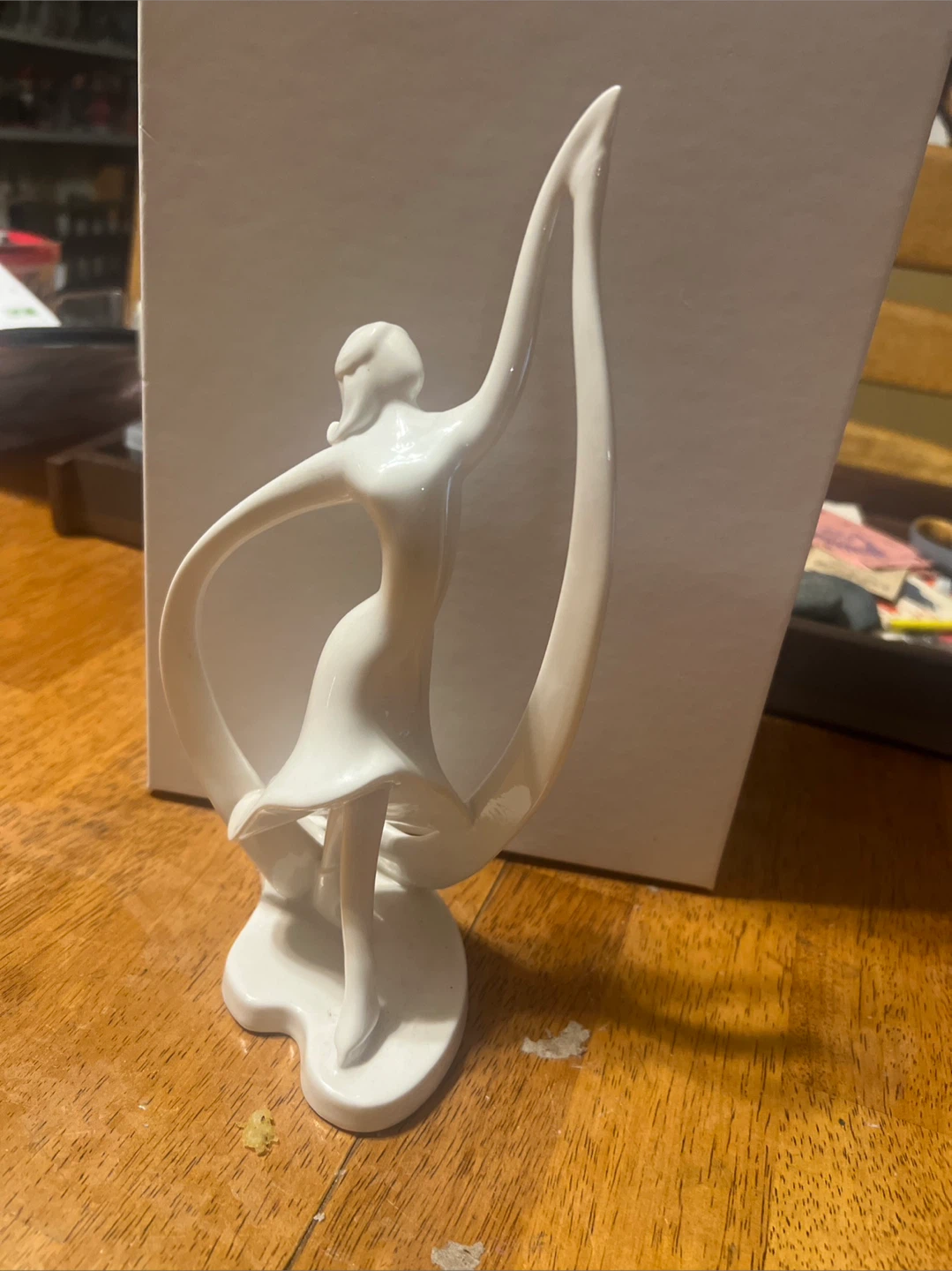 White Ceramic Dancer Figurine