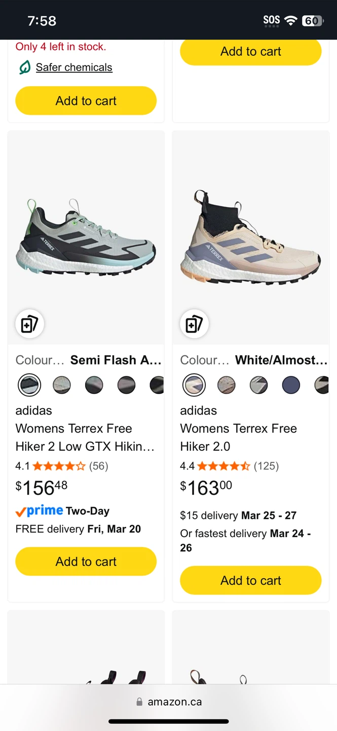 Adidas Terrex Free Hiker 2 Low W Hiking Shoes