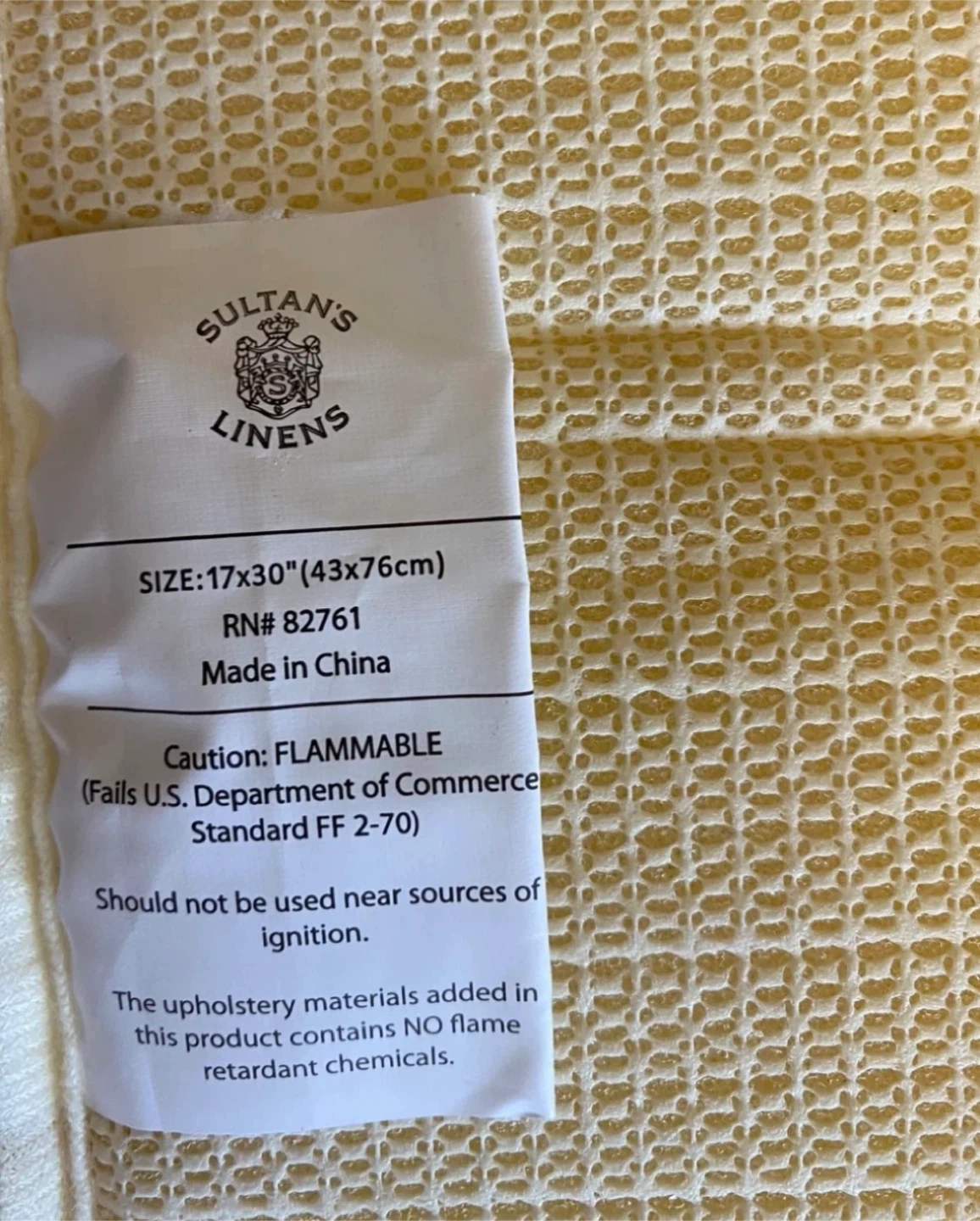 Sultan's Linens Bath Mat 17x30" Marble Gold - photo 4