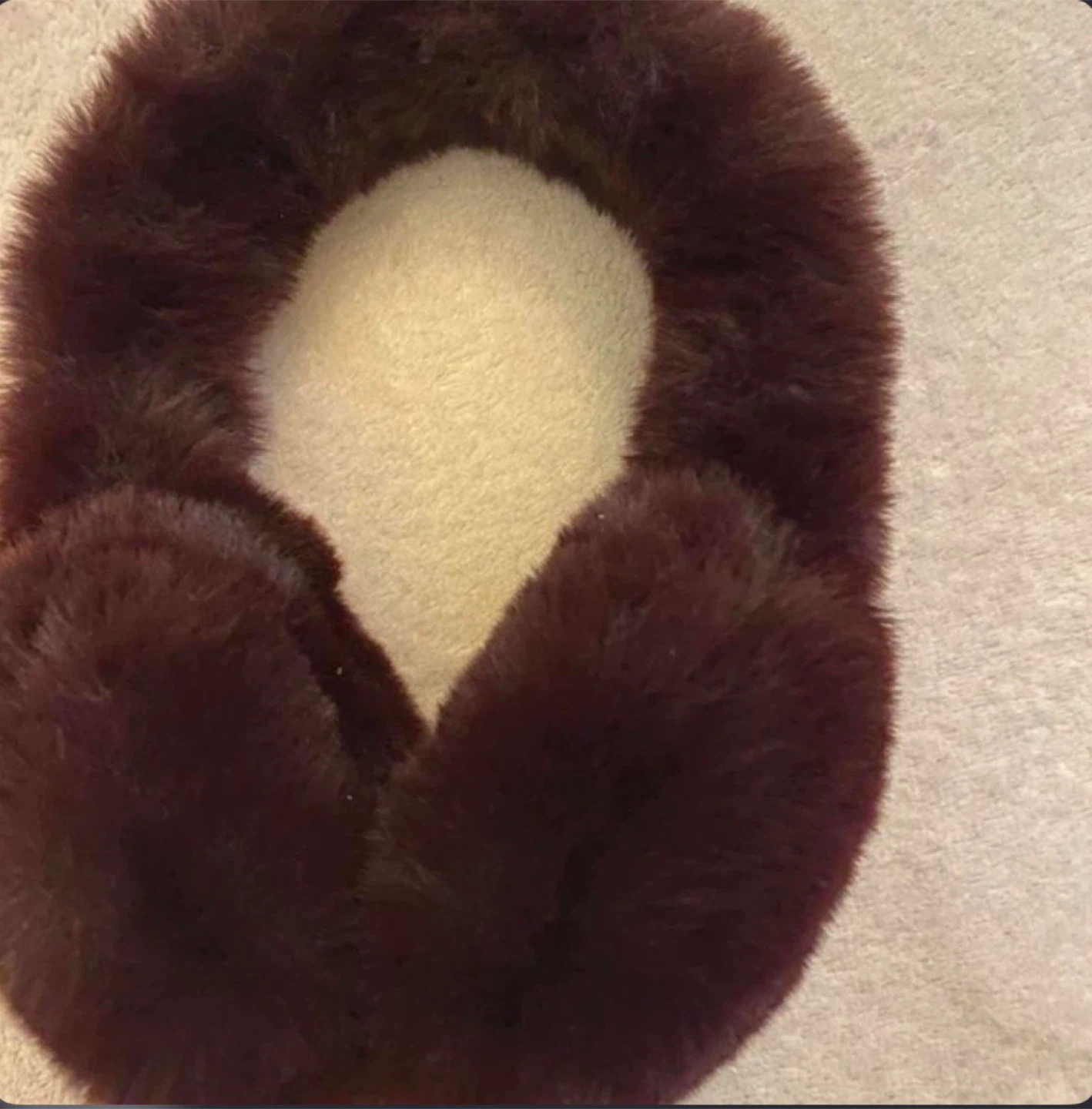 Aspen Faux Fur Earmuffs - Burgundy - photo 4