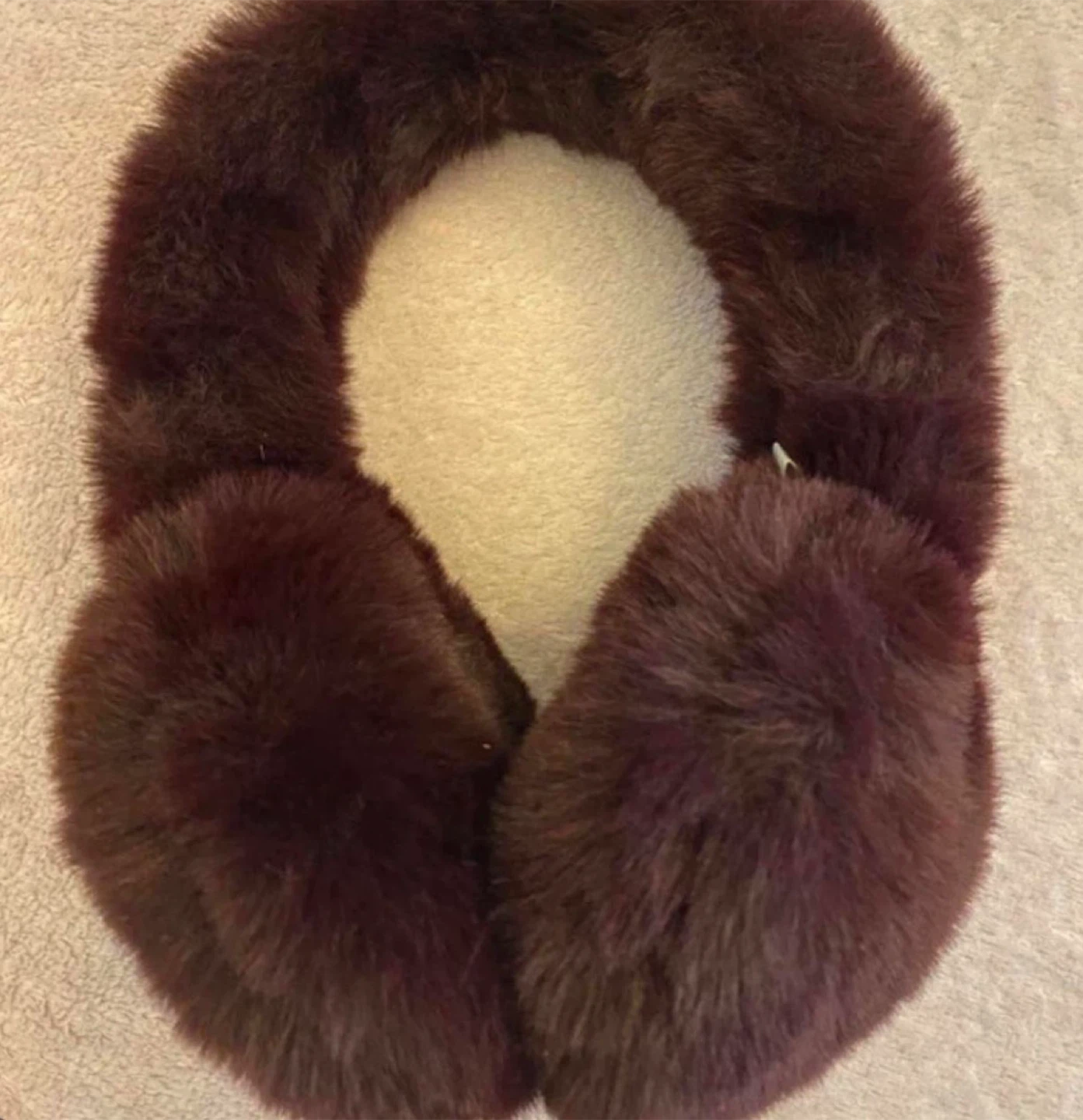 Aspen Faux Fur Earmuffs - Burgundy - photo 3
