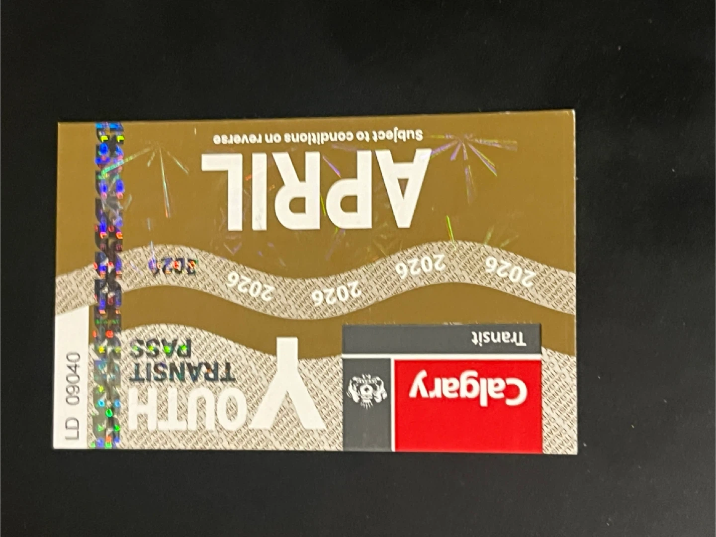Calgary Transit Youth Pass - April 2026