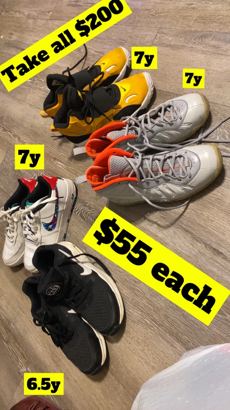 Boys Nike Shoes Bundle - Sizes 7y, 7y, 6.5y