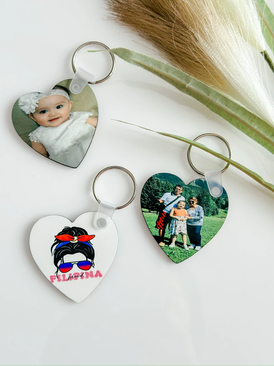 Customized Photo Heart Keychain - photo 2