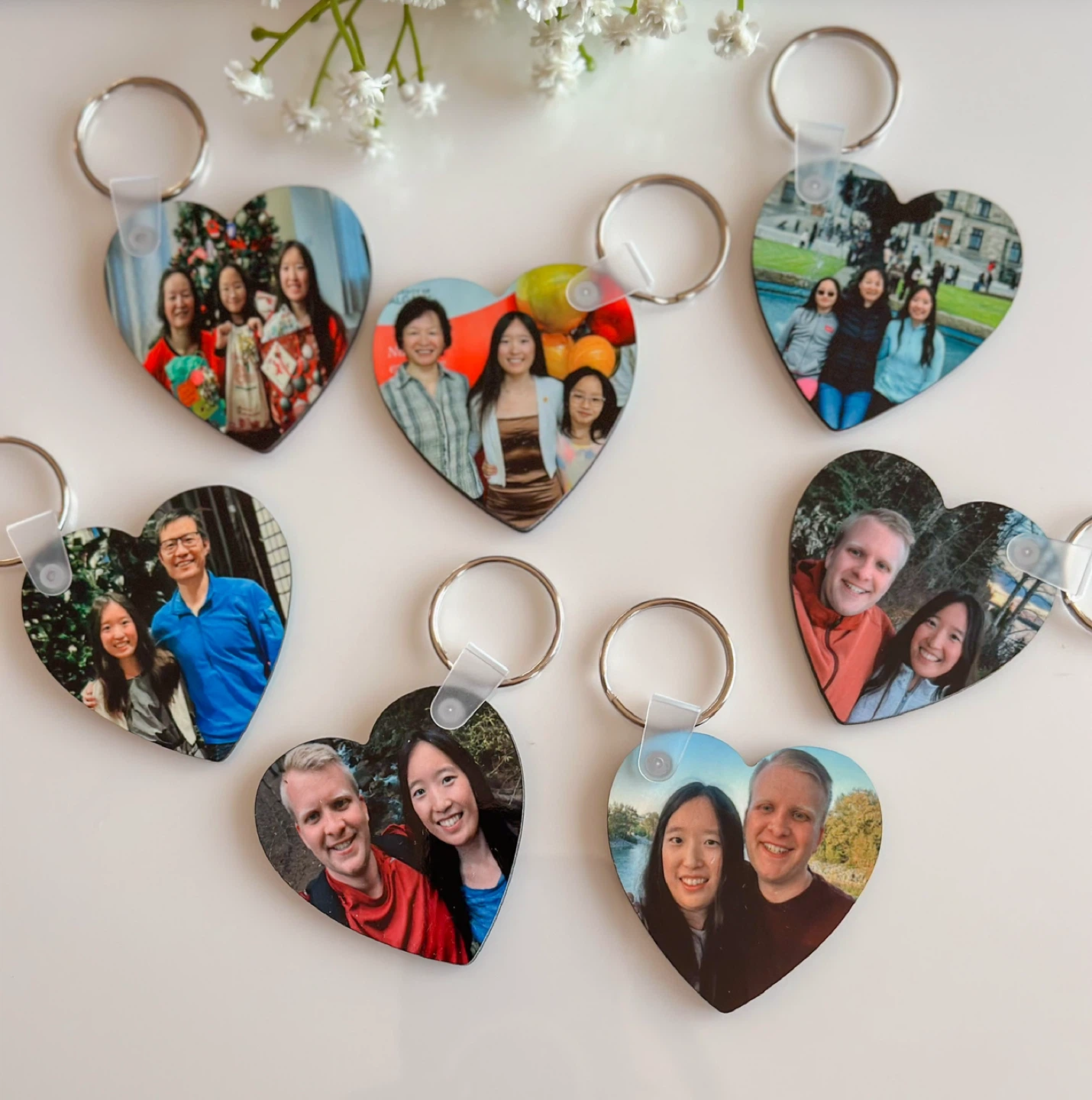 Customized Photo Heart Keychain - photo 4