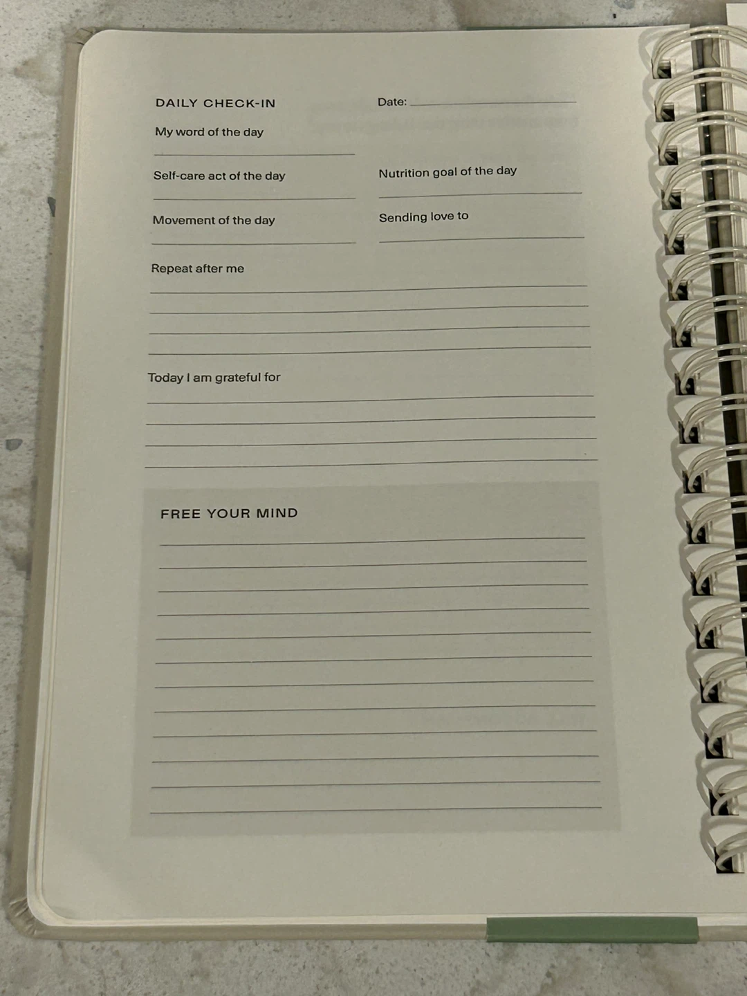 FORM My Daily Check-In Journal - photo 4