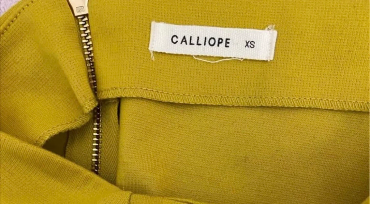 Calliope Yellow Pencil Skirt - XS - photo 2