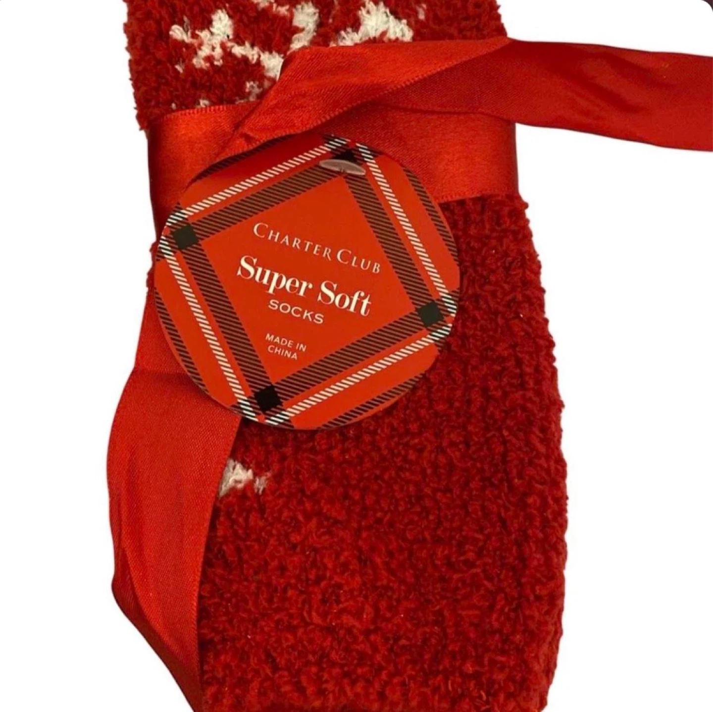 Charter Club Red Snowflake Super Soft Socks - photo 2