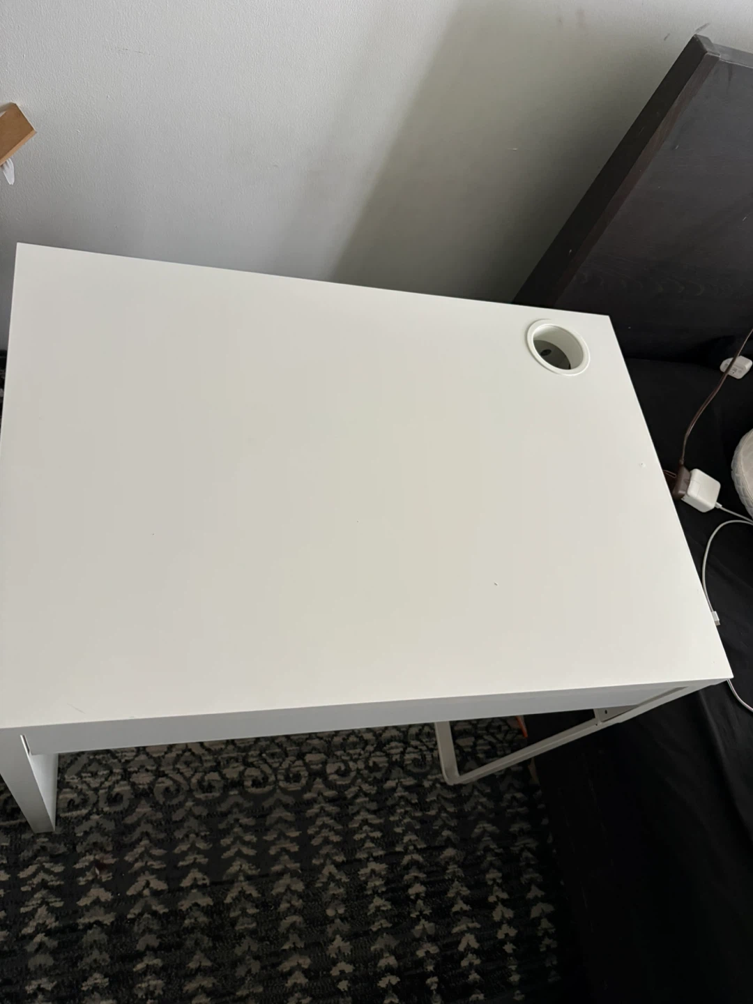 White IKEA Desk with Drawer - photo 4