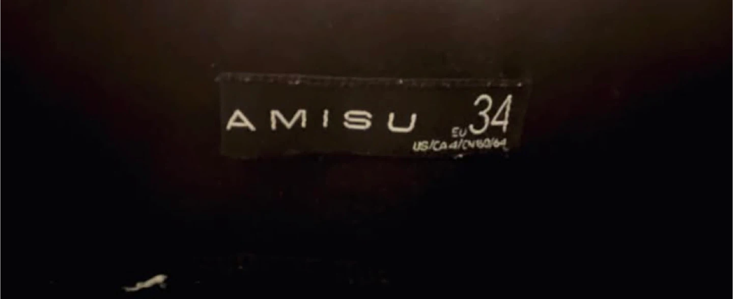 AMISU Black Pants with Gold Zippers Size 34 - photo 2