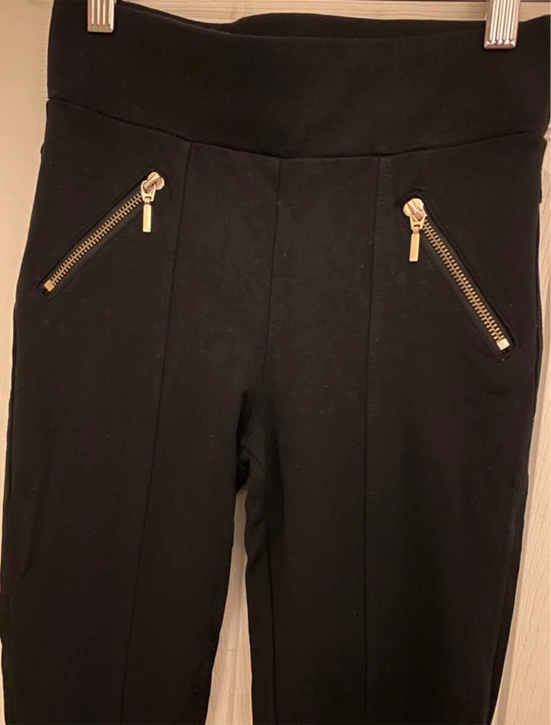 AMISU Black Pants with Gold Zippers Size 34 - photo 3