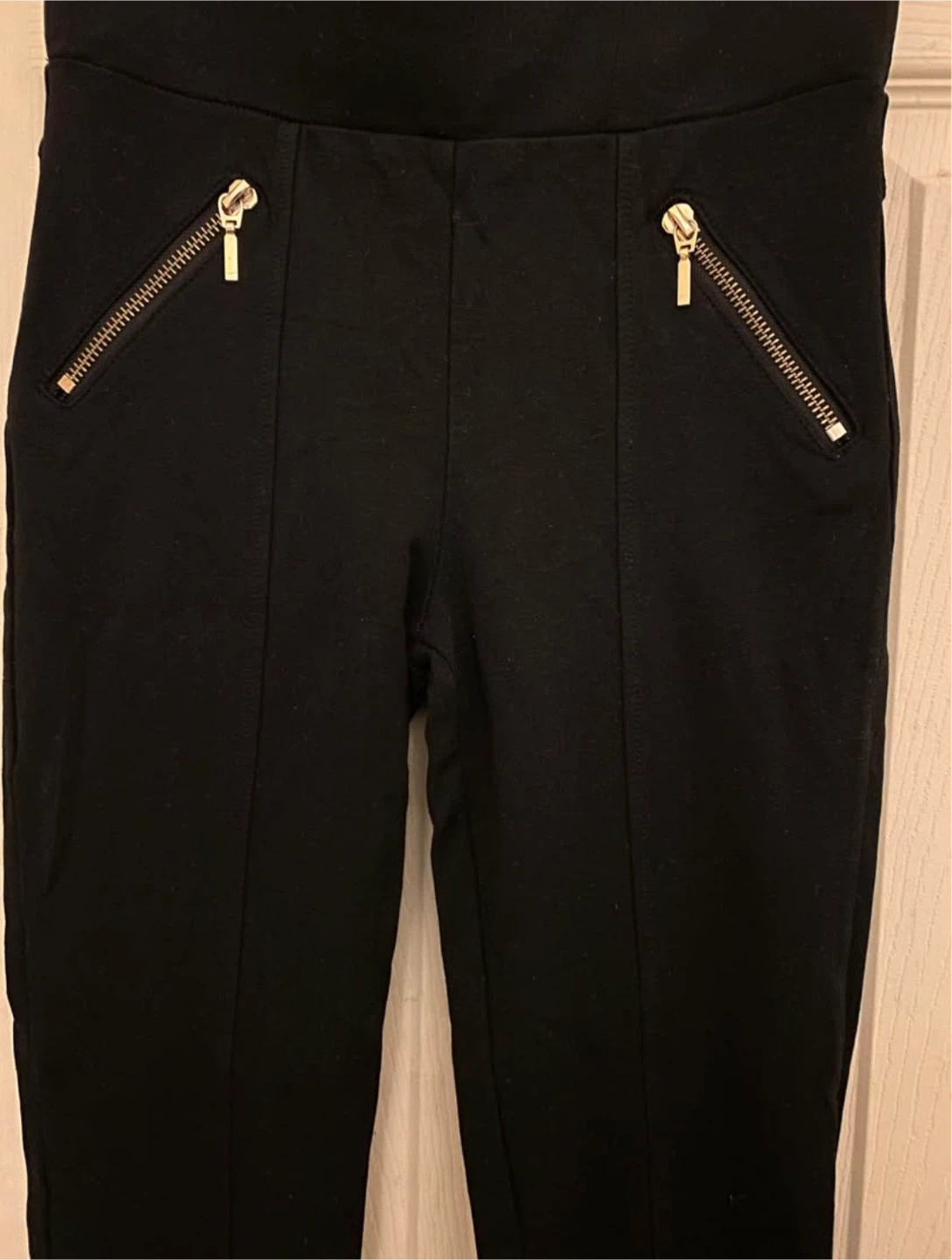 AMISU Black Pants with Gold Zippers Size 34 - photo 4
