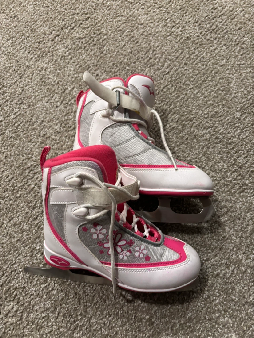 Figure Skates - White/Pink - Size 2