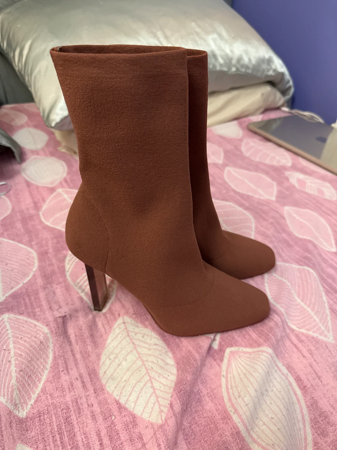 ALDO Women's Brown Sock Ankle Boots
