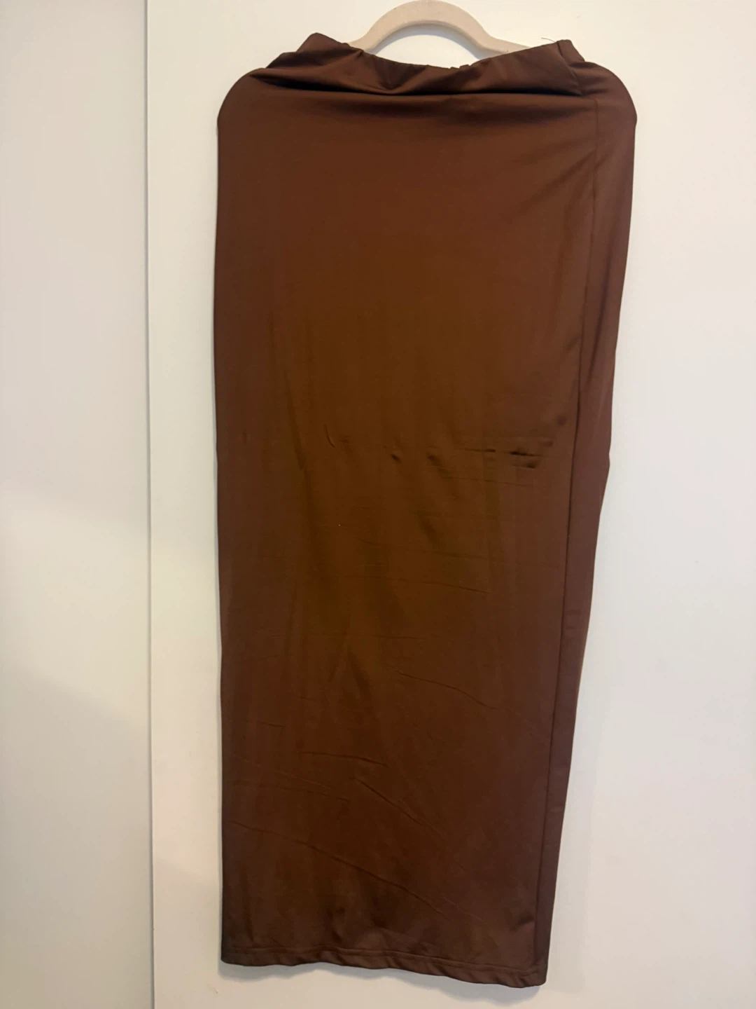 Brown One Shoulder Ruched Top + skirt set - photo 3