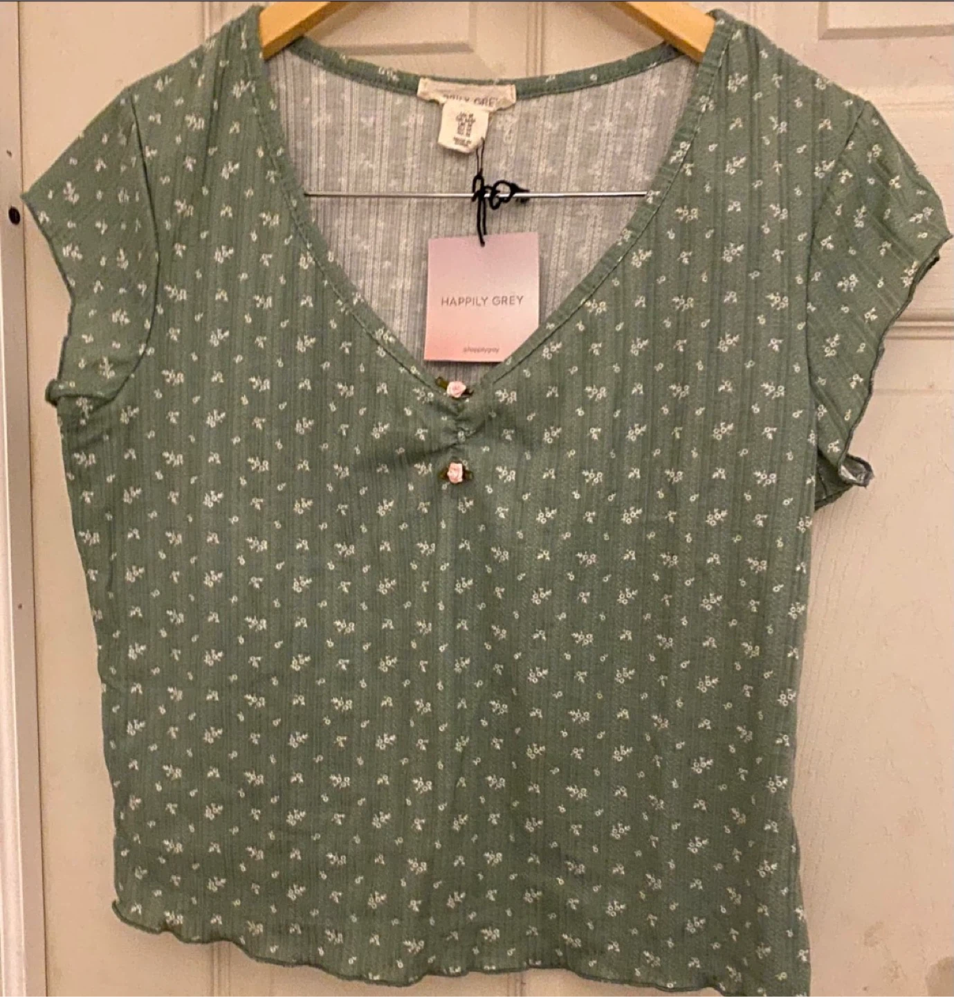 Happily Grey Henley Top . - photo 3