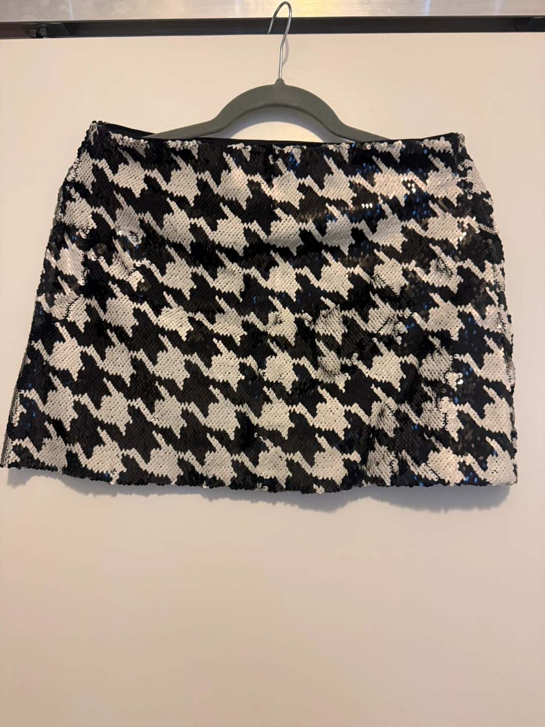 ZARA Sequin Houndstooth Crop Top and Skirt Set - photo 3
