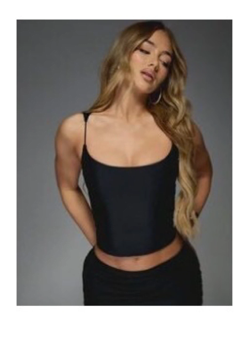 Missguided Black Spaghetti Strap Cami Top