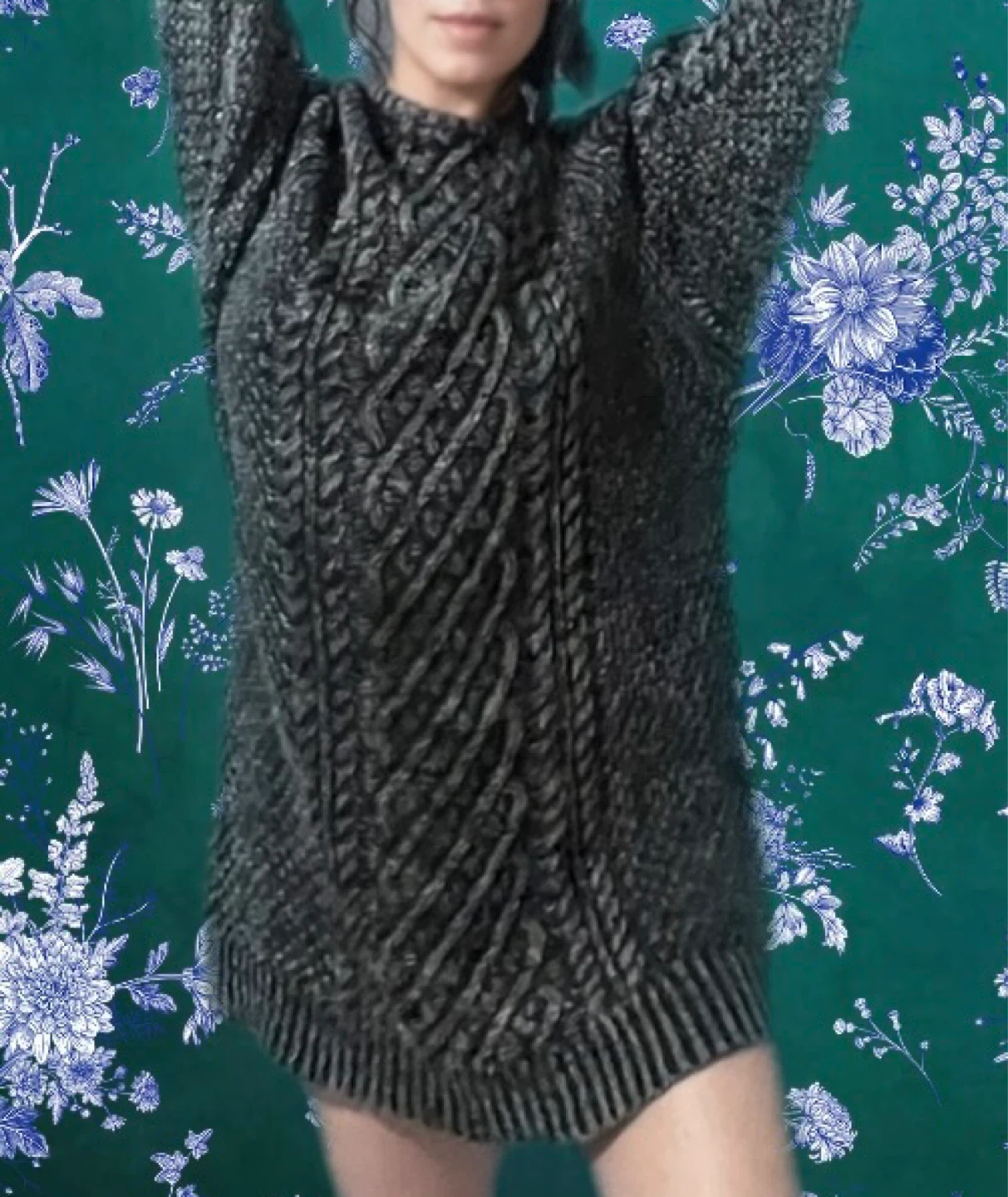 Free People Chunky Cable Knit Long Sweater - photo 2