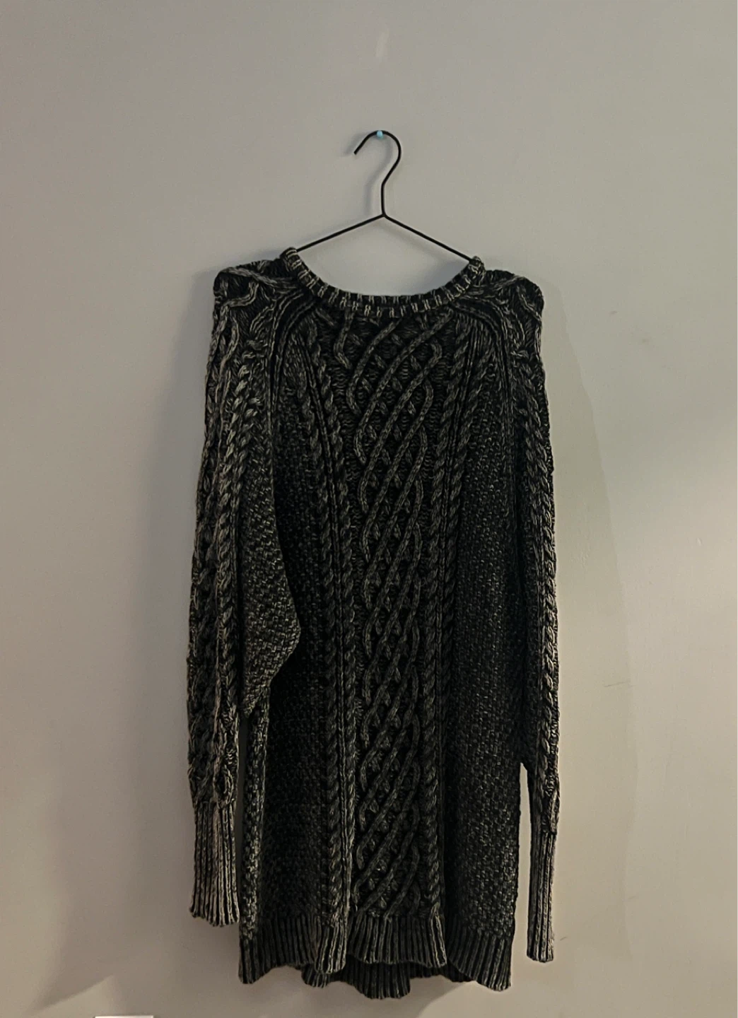 Free People Chunky Cable Knit Long Sweater