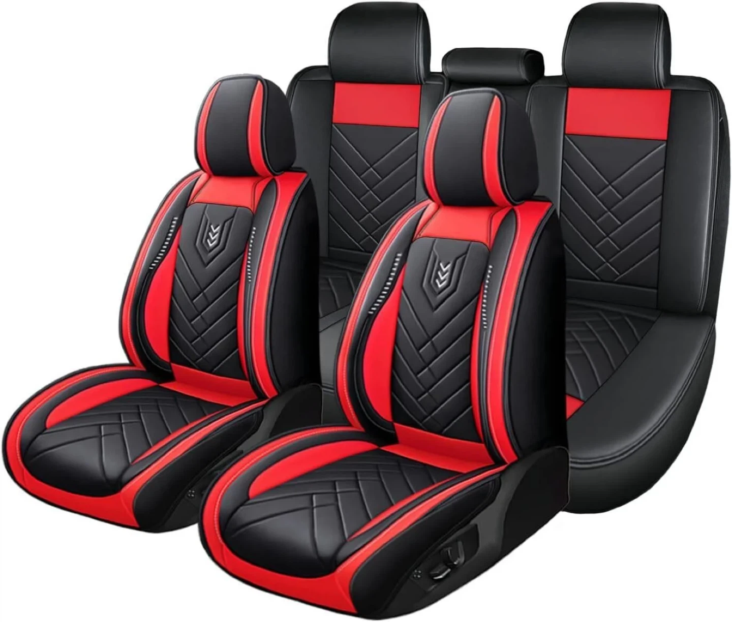 Car Seat Covers Set - Black & Red