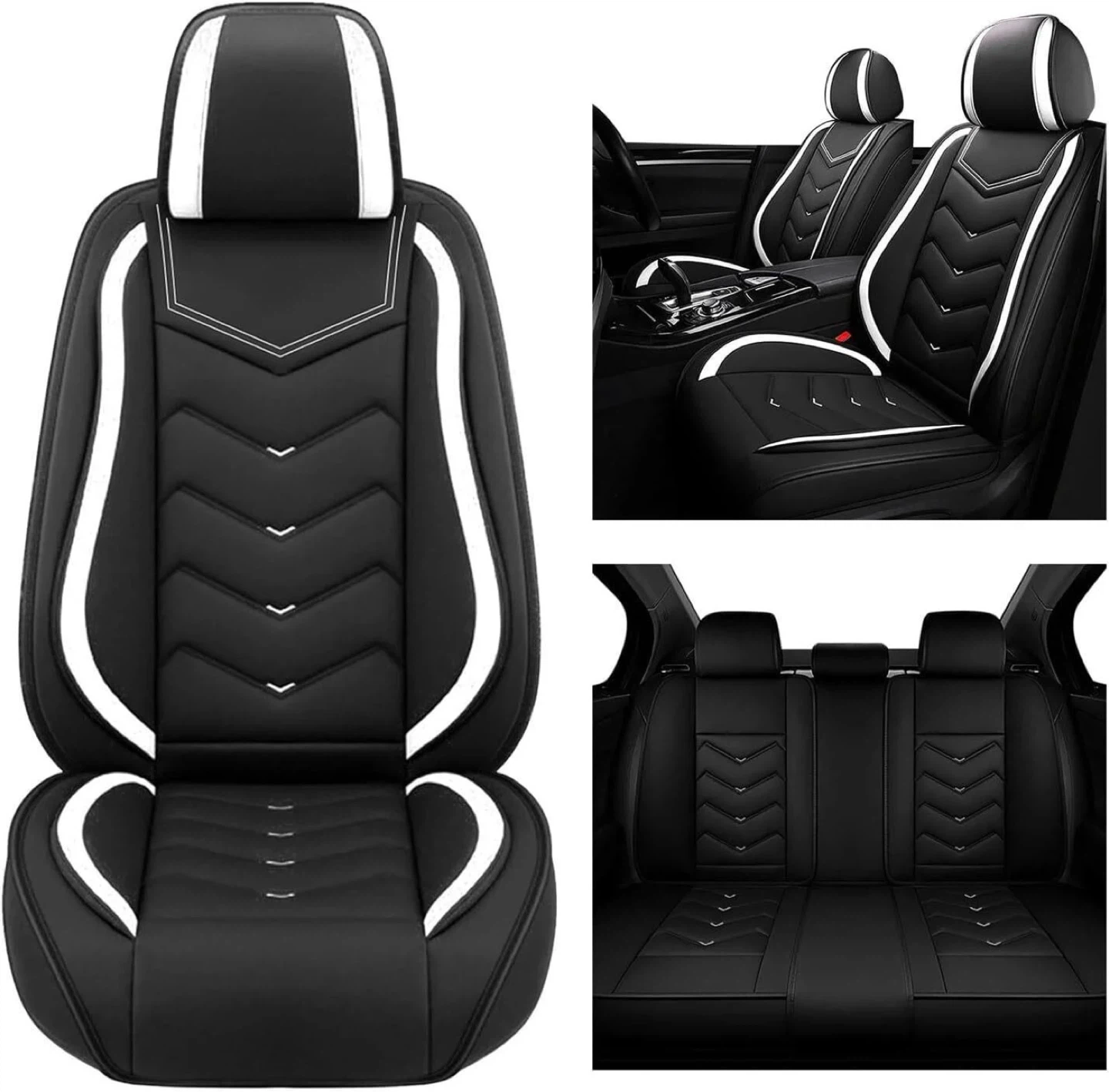 Car Seat Covers Set - Black & Red - photo 2
