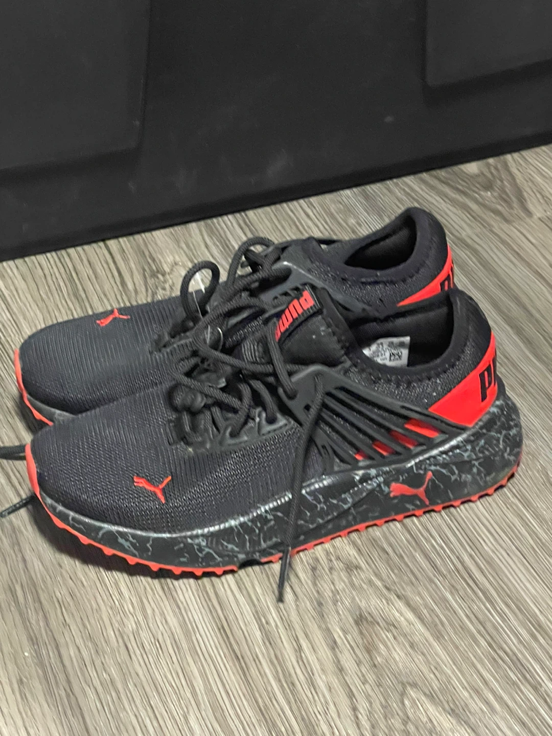 Puma Black & Red Athletic Shoes size 4C