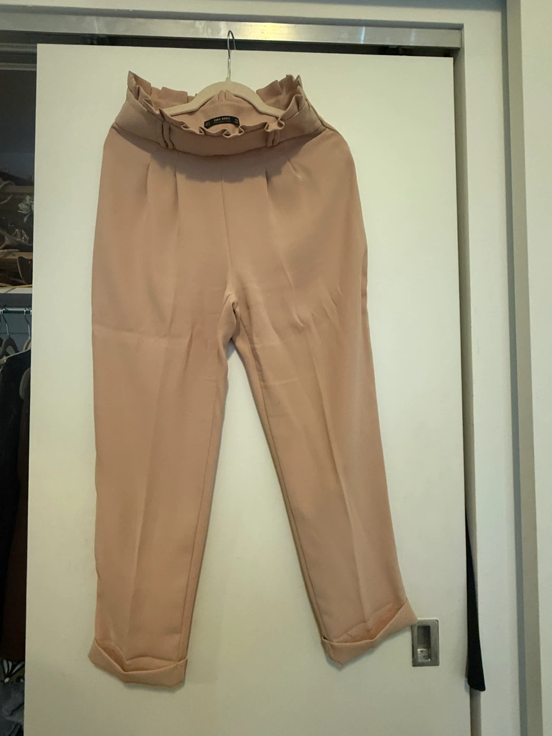 Zara Basic Collection Women's Blush Pink Trousers Size M
