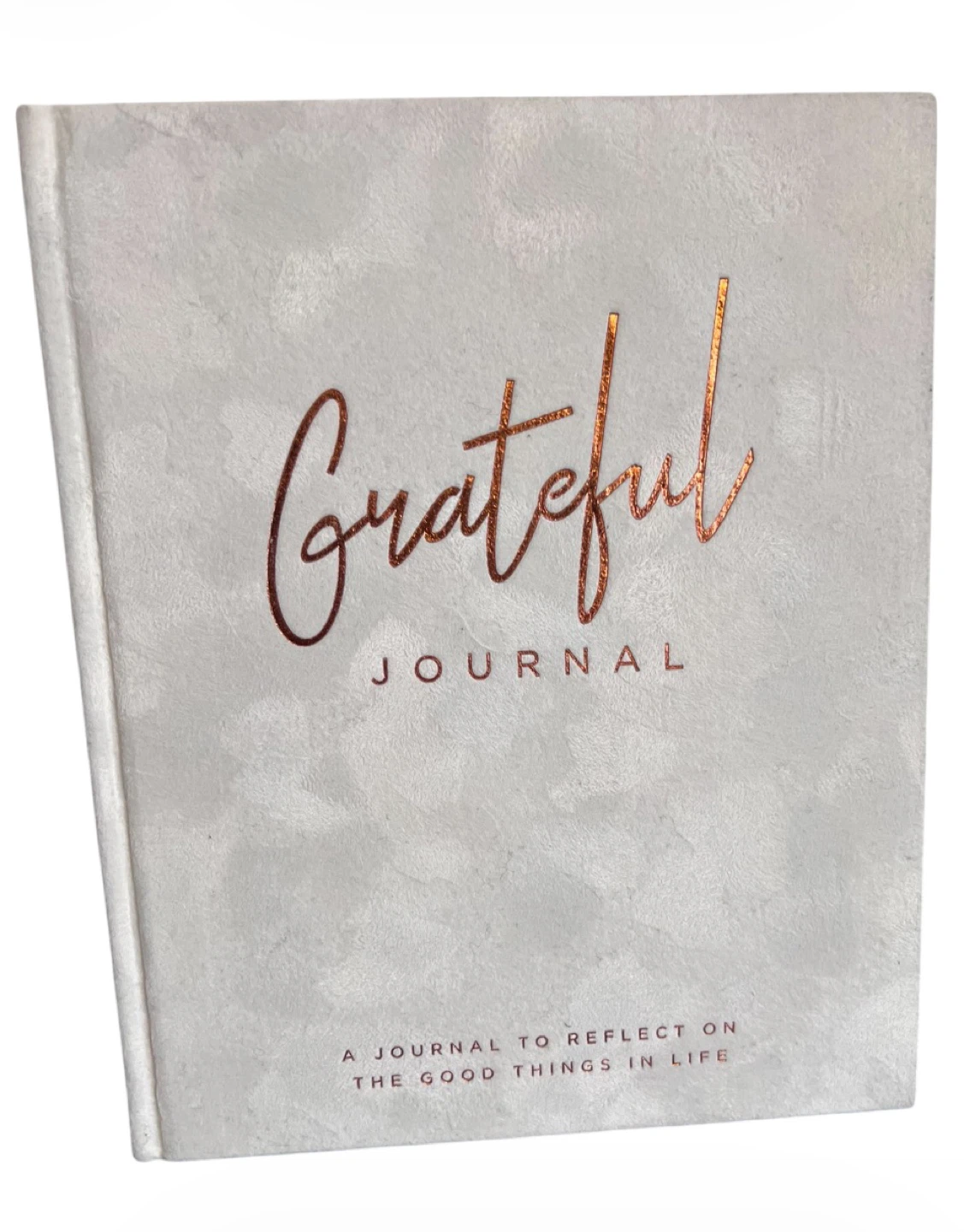 Gratitude Journal Cream Suede Hardcover NEW