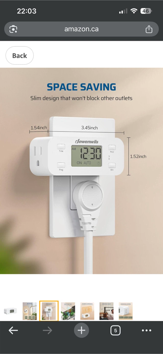 Dewenwils Digital Timer Plug