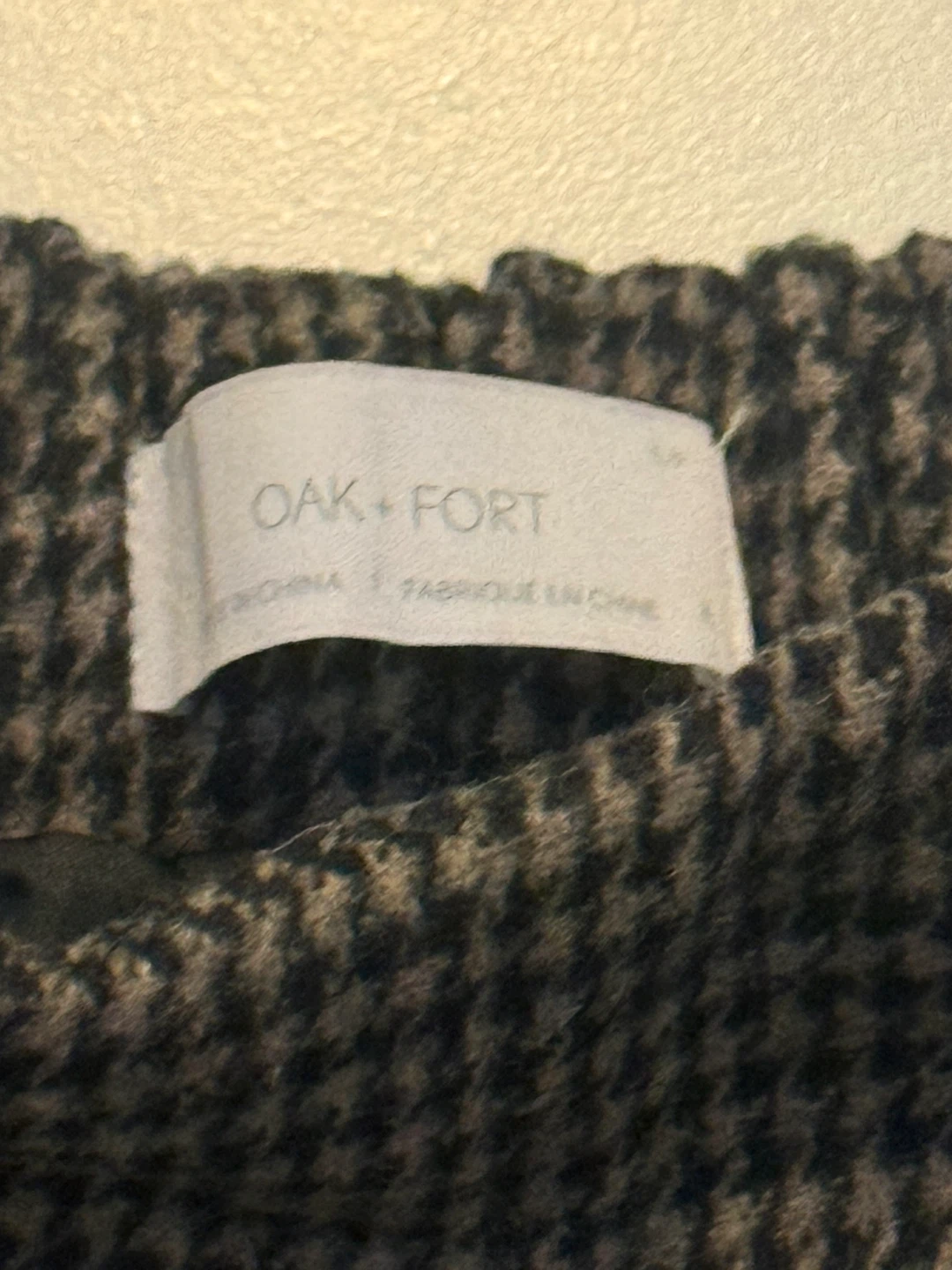 OAK + FORT Houndstooth Wide Leg Cropped Pants - photo 2