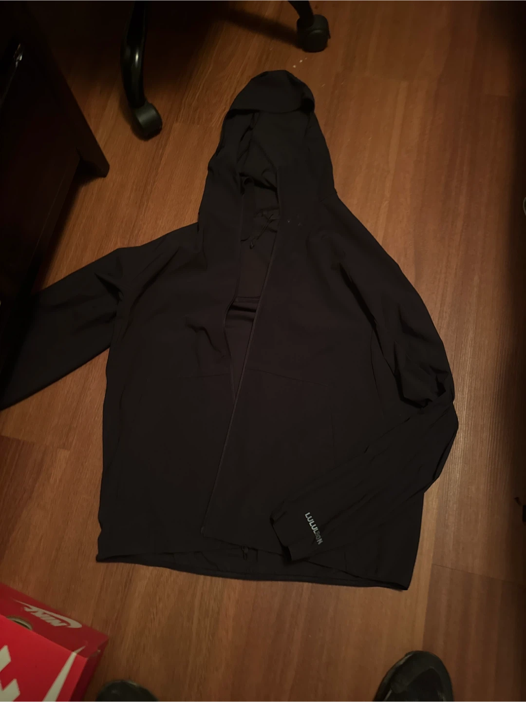 Lululemon Black Hooded Running Jacket