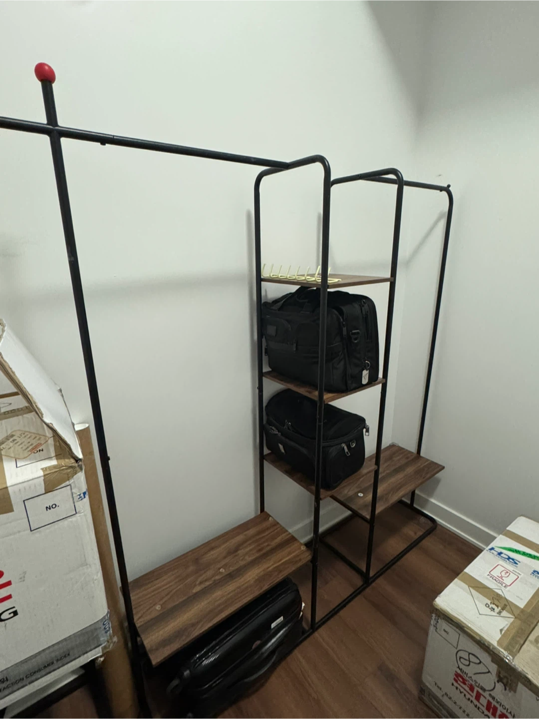 Spacious Multifunctional Clothing Rack with Shelves