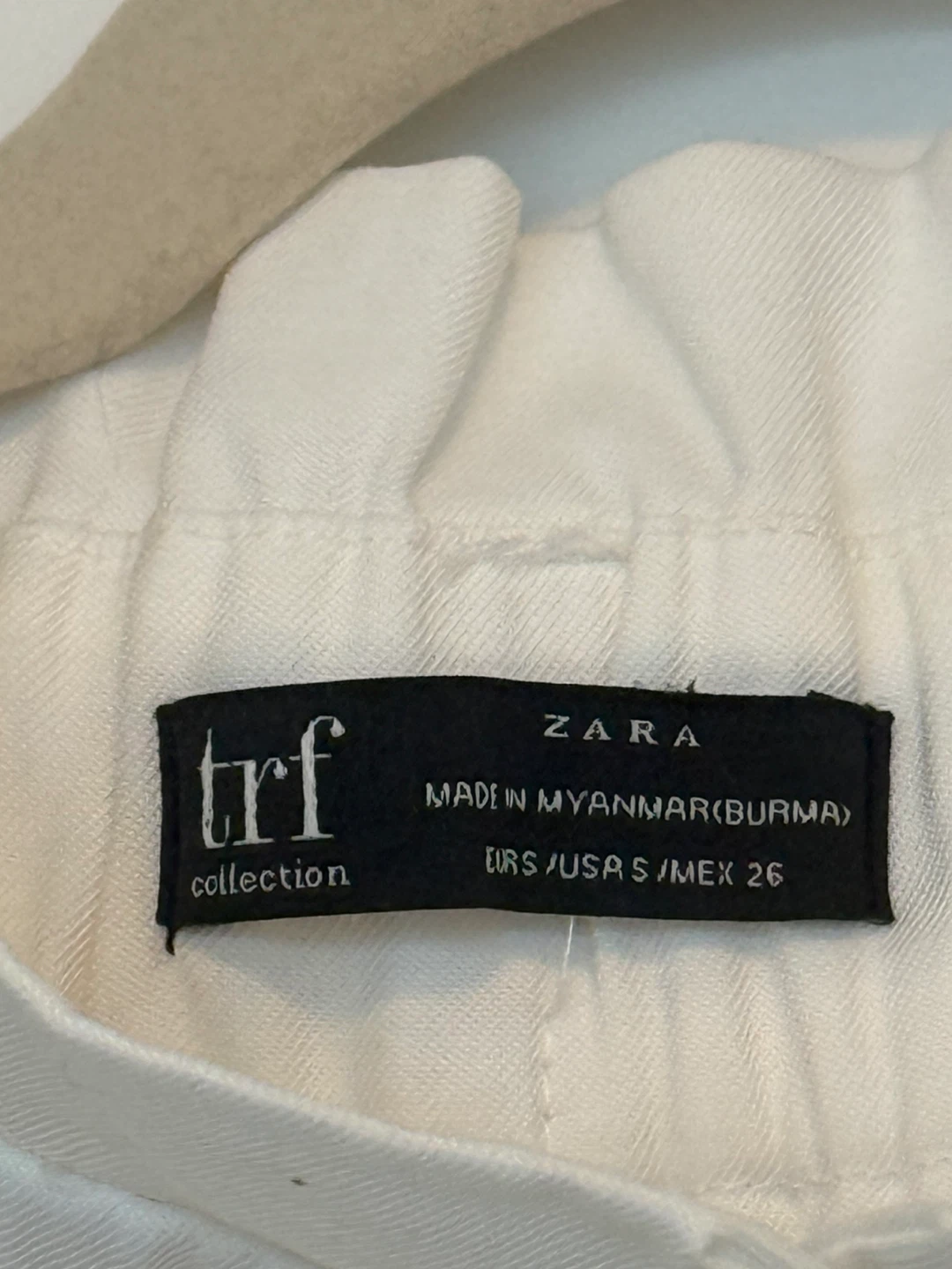 ZARA TRF White Paperbag Waist Pants - Size S - photo 2